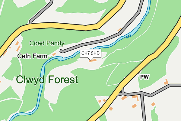 CH7 5HD map - OS OpenMap – Local (Ordnance Survey)