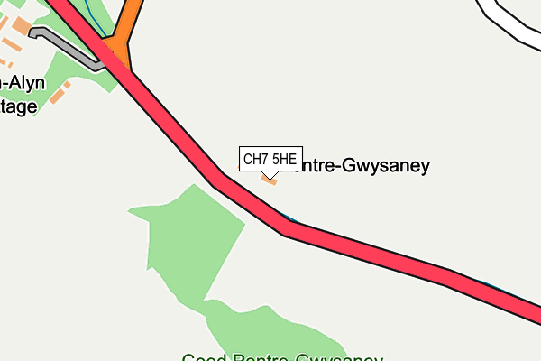 CH7 5HE map - OS OpenMap – Local (Ordnance Survey)