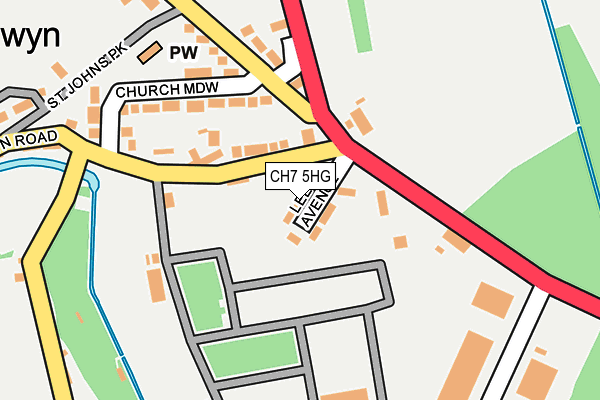 CH7 5HG map - OS OpenMap – Local (Ordnance Survey)