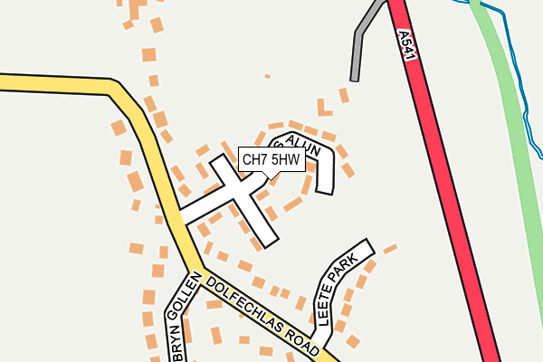 CH7 5HW map - OS OpenMap – Local (Ordnance Survey)