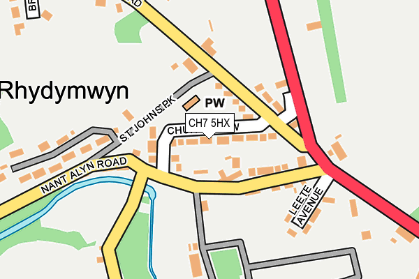 CH7 5HX map - OS OpenMap – Local (Ordnance Survey)