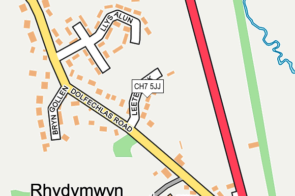 CH7 5JJ map - OS OpenMap – Local (Ordnance Survey)