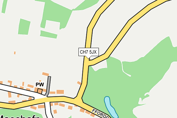 CH7 5JX map - OS OpenMap – Local (Ordnance Survey)