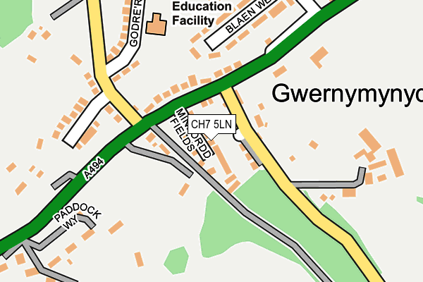 CH7 5LN map - OS OpenMap – Local (Ordnance Survey)