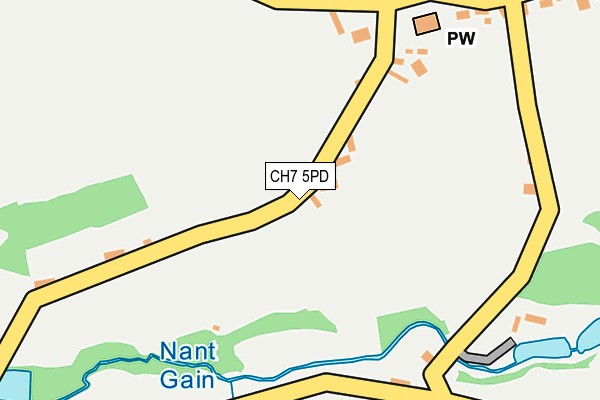 CH7 5PD map - OS OpenMap – Local (Ordnance Survey)