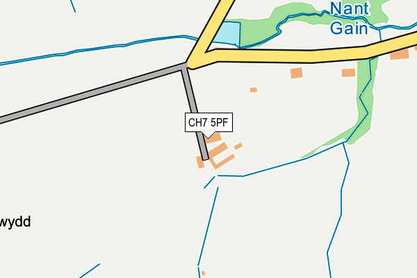 CH7 5PF map - OS OpenMap – Local (Ordnance Survey)