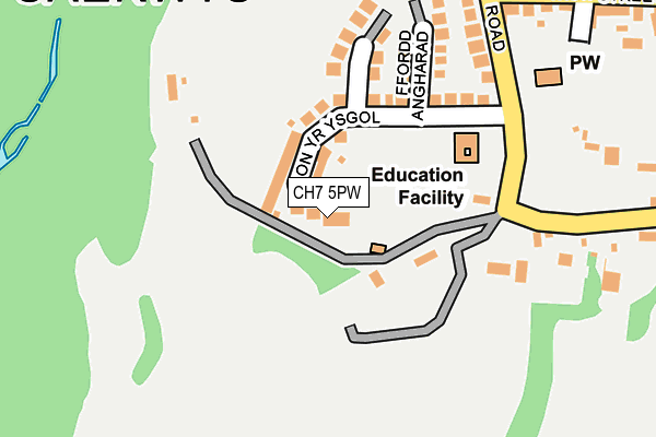 CH7 5PW map - OS OpenMap – Local (Ordnance Survey)