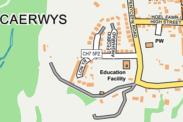 CH7 5PZ map - OS OpenMap – Local (Ordnance Survey)