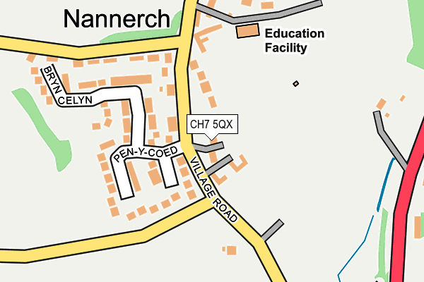 CH7 5QX map - OS OpenMap – Local (Ordnance Survey)