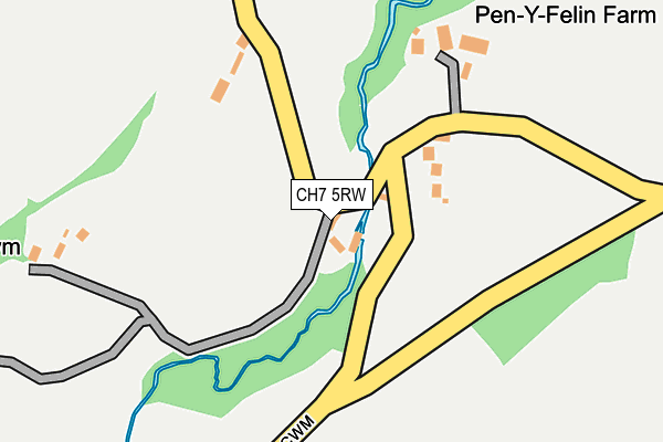 CH7 5RW map - OS OpenMap – Local (Ordnance Survey)