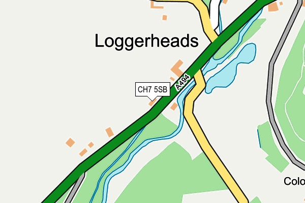 CH7 5SB map - OS OpenMap – Local (Ordnance Survey)