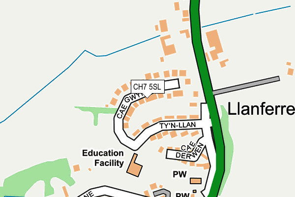 CH7 5SL map - OS OpenMap – Local (Ordnance Survey)