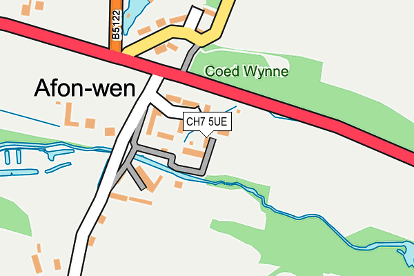 CH7 5UE map - OS OpenMap – Local (Ordnance Survey)