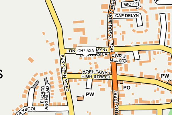 CH7 5XA map - OS OpenMap – Local (Ordnance Survey)