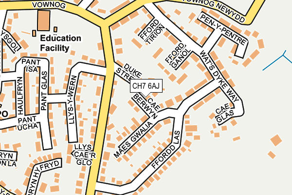 CH7 6AJ map - OS OpenMap – Local (Ordnance Survey)