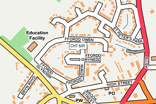 CH7 6AY map - OS OpenMap – Local (Ordnance Survey)