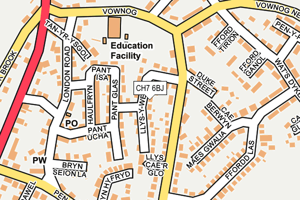 CH7 6BJ map - OS OpenMap – Local (Ordnance Survey)