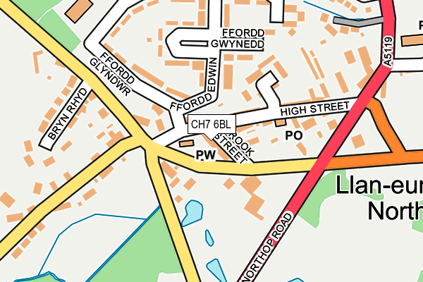 CH7 6BL map - OS OpenMap – Local (Ordnance Survey)