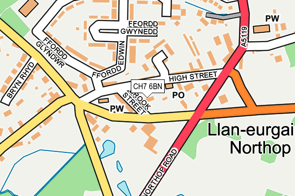 CH7 6BN map - OS OpenMap – Local (Ordnance Survey)