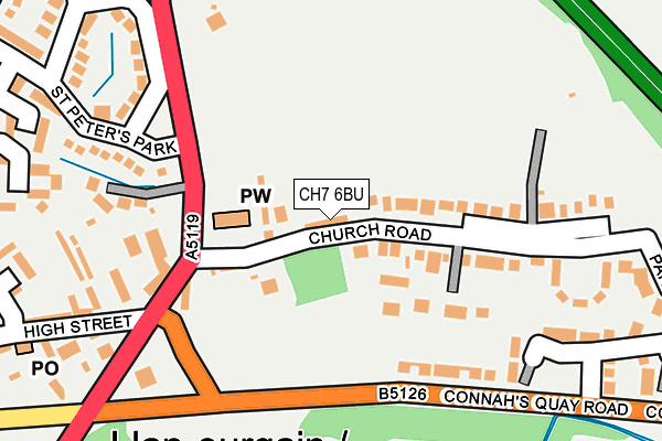 CH7 6BU map - OS OpenMap – Local (Ordnance Survey)