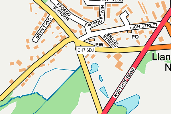 CH7 6DJ map - OS OpenMap – Local (Ordnance Survey)