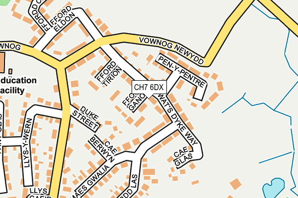 CH7 6DX map - OS OpenMap – Local (Ordnance Survey)
