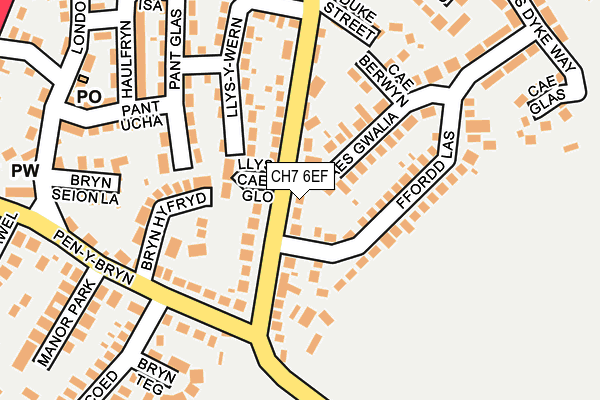 CH7 6EF map - OS OpenMap – Local (Ordnance Survey)