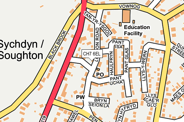 CH7 6EL map - OS OpenMap – Local (Ordnance Survey)