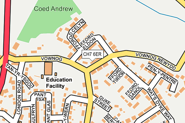 CH7 6ER map - OS OpenMap – Local (Ordnance Survey)