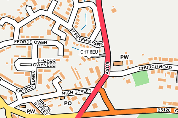 CH7 6EU map - OS OpenMap – Local (Ordnance Survey)