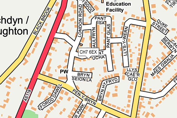 CH7 6EX map - OS OpenMap – Local (Ordnance Survey)