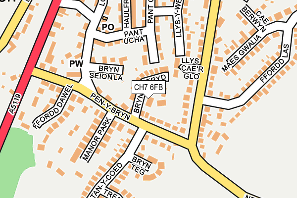 CH7 6FB map - OS OpenMap – Local (Ordnance Survey)