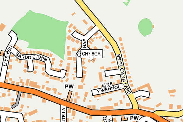 CH7 6GA map - OS OpenMap – Local (Ordnance Survey)