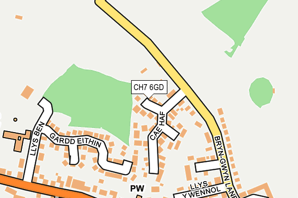 CH7 6GD map - OS OpenMap – Local (Ordnance Survey)