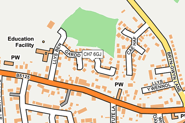 CH7 6GJ map - OS OpenMap – Local (Ordnance Survey)
