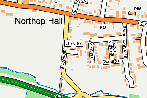 CH7 6HW map - OS OpenMap – Local (Ordnance Survey)