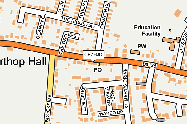 CH7 6JD map - OS OpenMap – Local (Ordnance Survey)