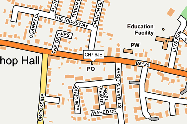 CH7 6JE map - OS OpenMap – Local (Ordnance Survey)