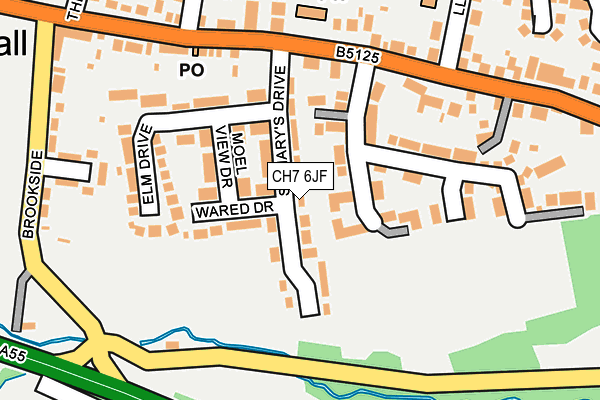 CH7 6JF map - OS OpenMap – Local (Ordnance Survey)