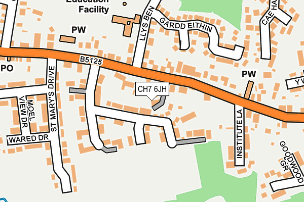 CH7 6JH map - OS OpenMap – Local (Ordnance Survey)