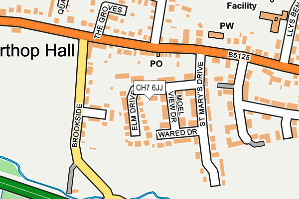 CH7 6JJ map - OS OpenMap – Local (Ordnance Survey)