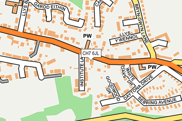 CH7 6JL map - OS OpenMap – Local (Ordnance Survey)