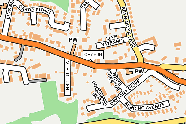 CH7 6JN map - OS OpenMap – Local (Ordnance Survey)