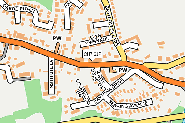 CH7 6JP map - OS OpenMap – Local (Ordnance Survey)