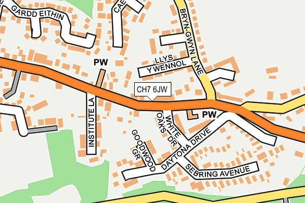 CH7 6JW map - OS OpenMap – Local (Ordnance Survey)