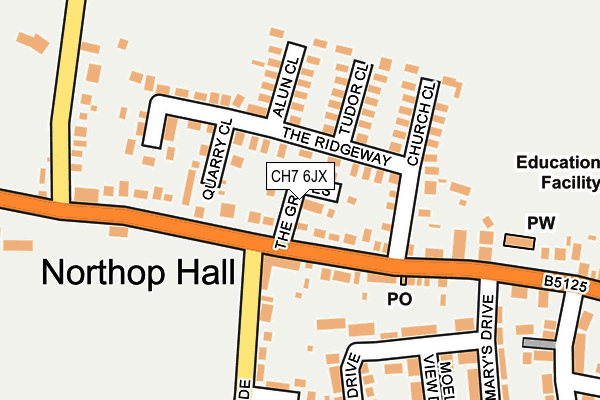 CH7 6JX map - OS OpenMap – Local (Ordnance Survey)