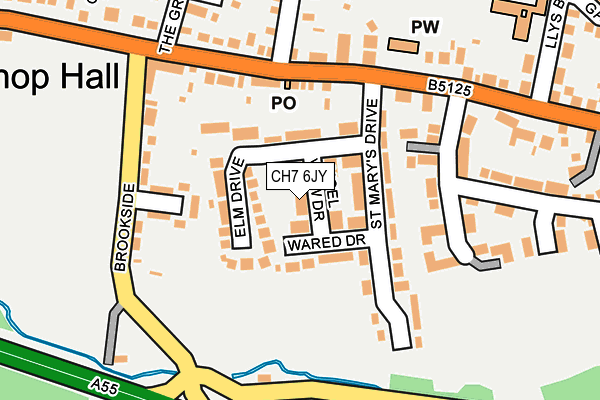 CH7 6JY map - OS OpenMap – Local (Ordnance Survey)