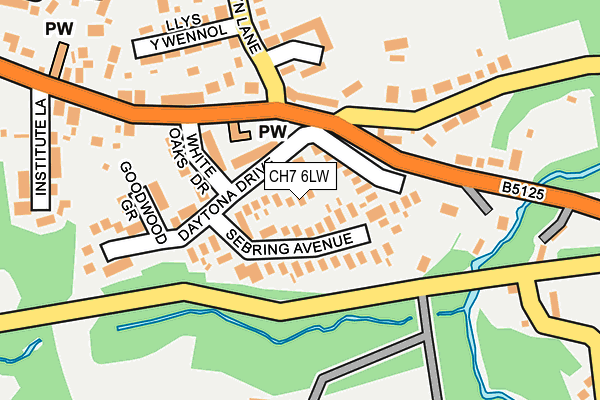 CH7 6LW map - OS OpenMap – Local (Ordnance Survey)