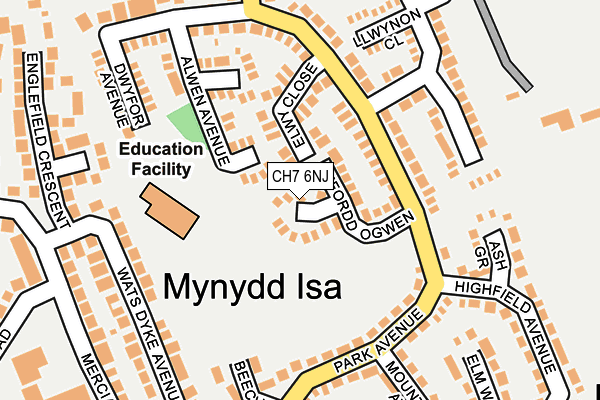 CH7 6NJ map - OS OpenMap – Local (Ordnance Survey)