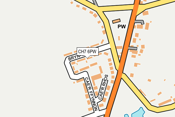 CH7 6PW map - OS OpenMap – Local (Ordnance Survey)